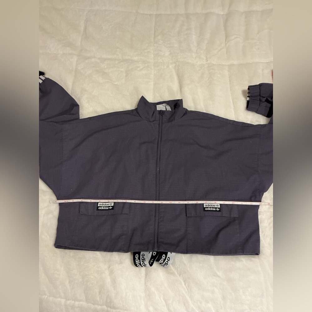 Adidas Dark Purple/blue Cropped Jacket - Picture 8 of 12